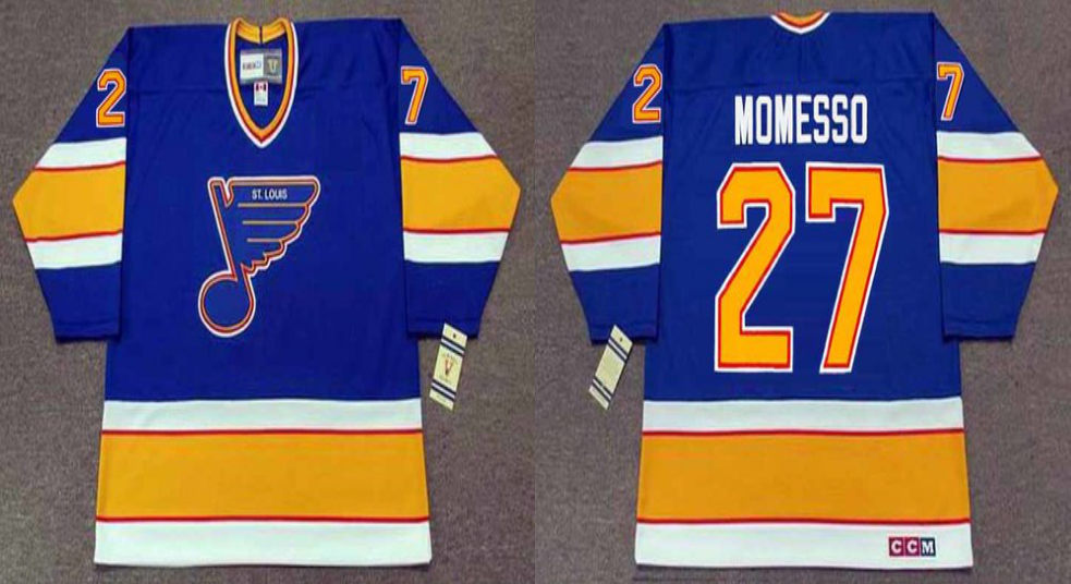 2019 Men St.Louis Blues #27 Momesso blue CCM NHL jerseys